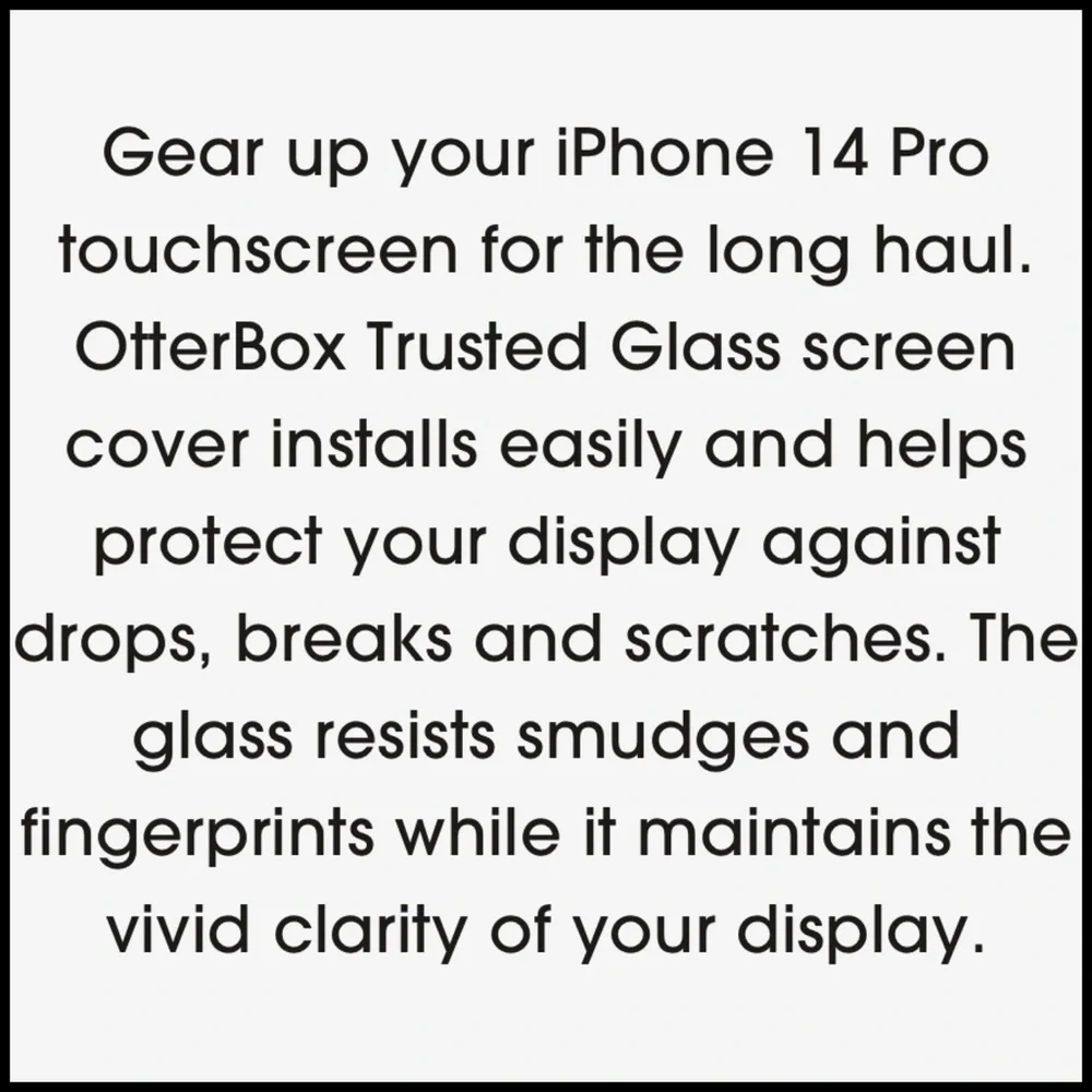 🍎🛡️iPhone14Pro💪🏼💯 Otterbox Trusted Glass IPhone 14 Pro Brand New Unopened